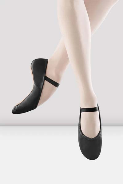 Bloch S0205L Dansoft Womens Full Sole Black Leather Ballet Shoes